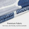 thumbnail image 4 of Navy Blue Shower Curtain Set, Boho Shower Curtain, Royal Blue Abstract Shower Curtain for Bathroom Decor, Bohemian Moroccan Geometric Cloth Shower Curtain, 72 x 72, 4 of 6