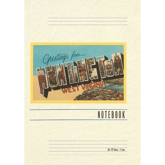 Vintage Lined Notebook Greetings from Huntington, West Virginia, (Paperback)