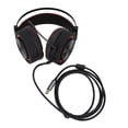 thumbnail image 1 of Auriculares estéreo profesionales con iluminación colorida para juegos, auriculares con cable para juegos de ordenador (negro y rojo), 1 of 8