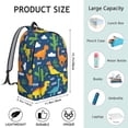 thumbnail image 5 of Cute Dinosaur Pattern Backpack for School,Cute School Bag,Schoolbag with Adjustable Shoulder Straps & Padded Back,15.7"x11.8"x5.5", 5 of 5