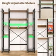 thumbnail image 7 of Over The Toilet Storage with 2 Drawers - iSunirm 11 Tier Bathroom Organizer Freestanding Space Saver Storage Rack with Adjustable Shelf & 4 Hooks for Restroom, Laundry, Rustic Brown, 7 of 7