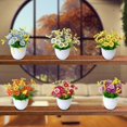 thumbnail image 5 of Maceta de flores artificiales falsas, crisantemo, decoración de escritorio, plástico eterno para balcón, 5 of 5