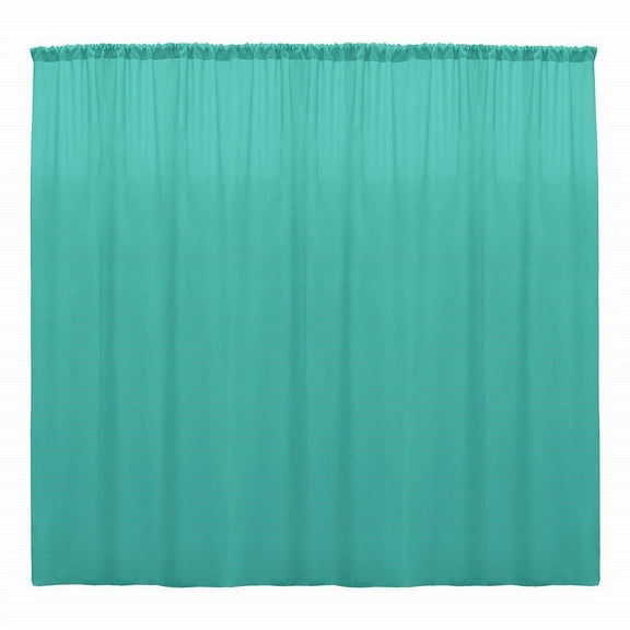 New Creations Fabric & Foam Inc,   Polyester Poplin Backdrop Drape Curtain Panel, Aqua