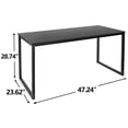 thumbnail image 5 of 47" Espresso Style Computer Writing Desk Study Office Desk Corner Table Durable, 5 of 10