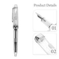 thumbnail image 3 of Smooth Writing Pen Clear Fountain Pen Ink Absorber Writing Pen Reusable Calligraphy Fountain Pen, 3 of 5