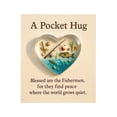 thumbnail image 1 of Hearth & Gear Lover Pocket Hug With Card – Sea Glass Heart With Rod & Design Inspirational Keepsake For Fishermen Anglers Dad Pocket Charm, 1 of 5