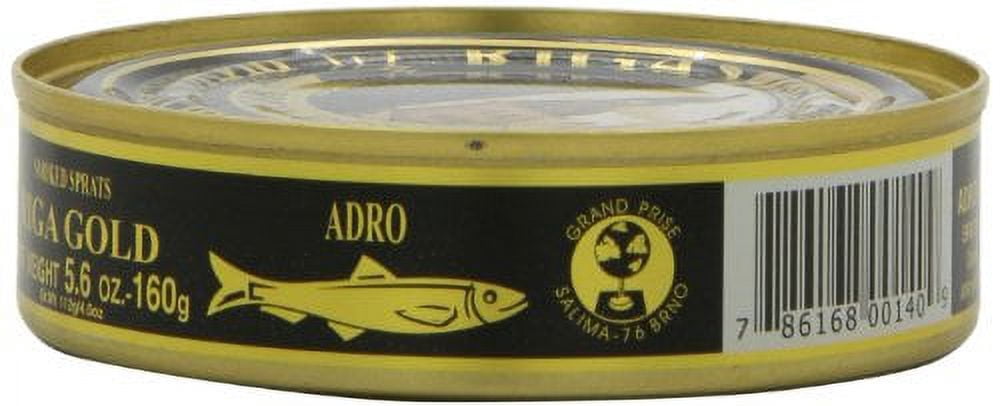 Adro Riga Smoked Sprats, 5.6-Ounce (Pack of 12)