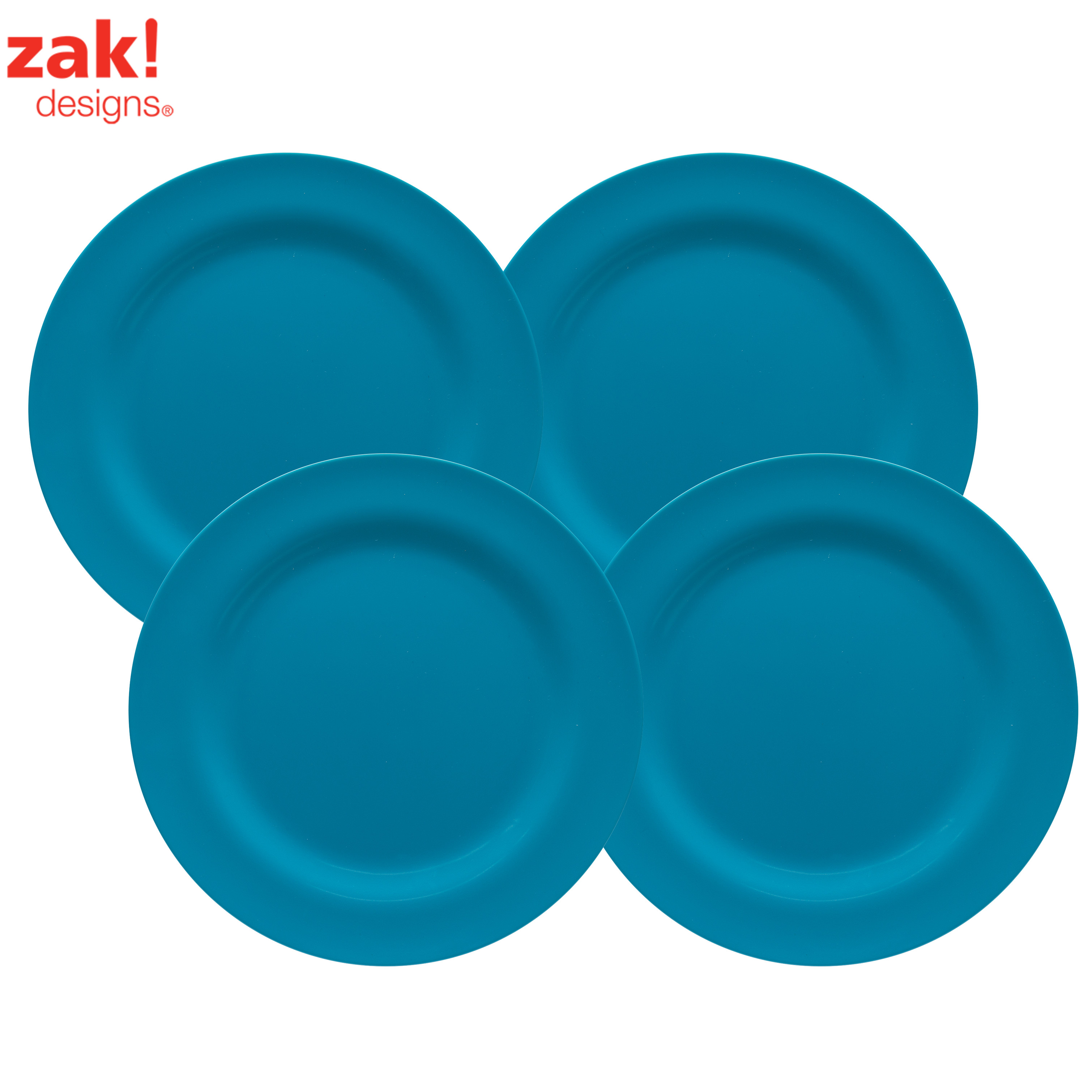 Zak Designs Ella Dinner Plates Blue , 4piece set