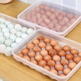 thumbnail image 2 of 34 Grid Egg Box Food Container Eggs Refrigerator Organizer Storage Box Crisper Picnic Egg Storage Box Camping Eggs Container, 2 of 7