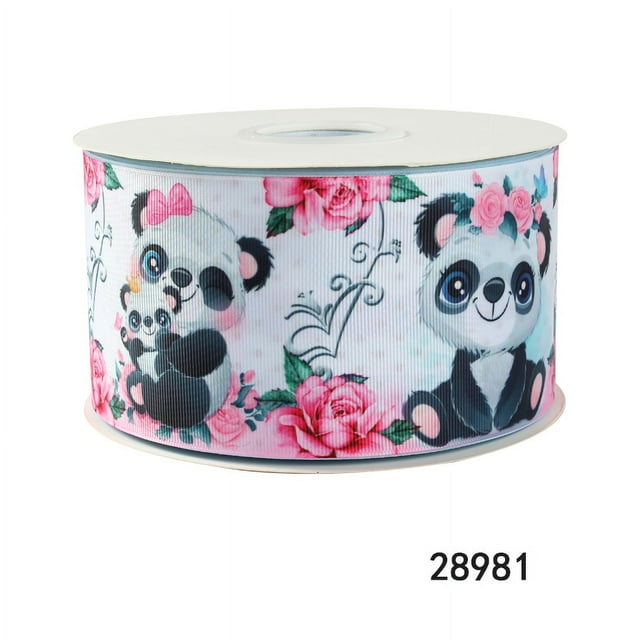 5Yards Fruit Animals Cartoon Printed Grosgrain Ribbon for Hairbows DIY Holiday Sewing Accessories Jiayi