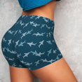 thumbnail image 5 of Yiaed Cute Shark Print Women's Athletic Shorts Running Shorts Sporty Short High Waisted Elastic Workout Shorts for Yoga Gym Running & Sports -Large, 5 of 8