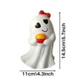 thumbnail image 3 of White Ghost Decor 1 PC Clearance Halloween Decorations Indoor Ghost Figurine Spooky Resin Statue Scary Halloween Decorations Cute Ghost Ornaments for Home Shelf Desk or Party Decorations, 3 of 3