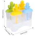 thumbnail image 4 of Juego creativo de moldes for paletas heladas de Cactus de dibujos animados, máquina for hacer paletas DIY con 4 compartimentos for el hogar, cocina y comedor, 4 of 4