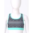 thumbnail image 4 of iiniim Girls Bikini Top Athletic Shirts Blouse Vest Tee Sleeveless Criss Cross Swimwear 4-16 Geometric Black 6, 4 of 7