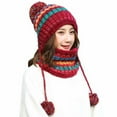thumbnail image 2 of Maoww Ensemble de Bonnets d'Hiver pour Femmes Adultes Cyclisme Extérieur Course Bonnets Chauds Écharpe, 2 of 9