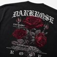 thumbnail image 6 of Men's Gothic Rose Graphic T-Shirt, Floral Back Print Short Sleeve Crewneck Tee, 6 of 9