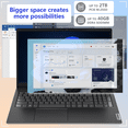 thumbnail image 3 of Lenovo V15 15.6" FHD Business Laptop, AMD Ryzen 7 7730U, 40GB RAM, 2TB SSD, Windows 11 Pro, Black, 3 of 7
