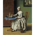 thumbnail image 3 of Jean-Etienne Liotard 12x14 Black Modern Framed Museum Art Print Titled - Dutch Girl at Breakfast (C. 1756), 3 of 5