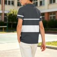 thumbnail image 6 of JOANKDMI Striped Shirts Boys 11-12 Collared Short Sleeve Color Block Tops Kids Casual Athletic T Shirts Summer School Uniform Tees for Golf Tennis Sport Daily Wear, 6 of 8