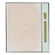 kikki.K She Shines Designer Collection - A5 Feature Journal Gift Set, Comes with A5 Feature Journal and Gold Ballpoint Twist Pen, Measures 8.86" L x 7.56" W x 0.87" H