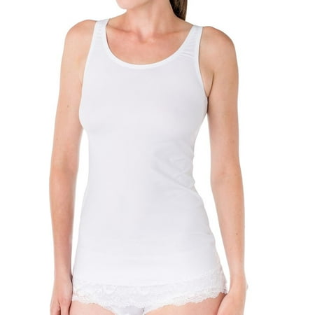 Silk Lace Trim Camisole - Women's Elita 8853 Silk Magic Microfiber Lace Trim Camisole