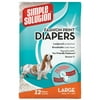 Simple Solution Fashion Print Disposable Dog Diapers, Large