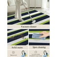 thumbnail image 5 of Green and Area Rug for Bedroom 3x5 Ft Navy Blue Stripe Abstract Geometric Stripes Super Soft fuzzy Throw Rug Non-Slip Fluffy Plush Indoor Floor Carpet for Living Room Nursery Home Decor, 5 of 8