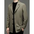 thumbnail image 4 of Abrigo Blazer masculino Chaqueta de vestir negra larga Traje de hombre Ropa de negocios de alta calidad Moda vintage 2024 Ropa de estilo coreano, 4 of 5