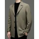 thumbnail image 3 of Abrigo Blazer masculino Chaqueta de vestir negra larga Traje de hombre Ropa de negocios de alta calidad Moda vintage 2024 Ropa de estilo coreano, 3 of 4
