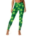thumbnail image 6 of Levmjia Women's Fashion Casual St Patrick's Day Printed Elastic Leggings High Waist Yoga Pants Stretchy Workout Running Tights Fitness Sports Wear, 6 of 9