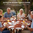 thumbnail image 3 of Round Outdoor Tablecloth with Umbrella Hole and Zipper, Burnt Orange Leaves Tablecloth with Elastic Waterproof, Farmhouse Botanical Branch Vintage Modern Patio Table Covers for 55" - 60" Pool Tables, 3 of 9