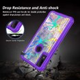 thumbnail image 5 of Alcatel 3V 2019 Case, KAESAR Hybrid Bling Glitter Sparkle Purple Marble Graphic Fashion Cute Colorful Silicone Skin Cover Armor Case for Alcatel 3V 2019, 5 of 5