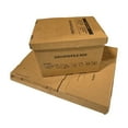 thumbnail image 4 of 12 - Pack 15x12x10 Small Standard File Storage Moving Box with Lid Letter Handles, 4 of 8