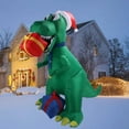 thumbnail image 4 of Decoration 6FT Inflatable Dinosaur Decoration with LED White Lights Blow Up Inflatable Christmas Decoration for Outdoor Party, 4 of 7