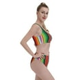 thumbnail image 4 of Vsdgher Womens High Waisted Bikini Sets Two Piece Swimsuit Mexican Serape Blanket Stripes Print Tummy Control Bathing Suit-Medium, 4 of 8