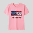 thumbnail image 2 of CFLVAEK USA Flag Shirt for Kids 4th of July Patriotic Tshirts Indenpendence Day Tees Comfy Cotton Short Sleeve Crewneck T Shirts 7 Years, 2 of 6