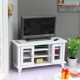 thumbnail image 3 of Simulation Miniature TV Cabinet Dolls House Furniture Decor for Living Room White, 3 of 8