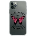 thumbnail image 1 of DistinctInk Clear Shockproof Hybrid Case for iPhone 12 MINI (5.4" Screen) - TPU Bumper Acrylic Back Tempered Glass Screen Protector - Butterflies are Self Propelled Flowers, 1 of 2