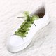 thumbnail image 2 of 2 Pares Cordones Planos De Zapatos Transparentes Hilado De Nieve De 2,5 Cm De Ancho Para Zapatillas De Deporte Verde Ejercito 90cm / 35 ", 2 of 6