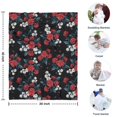 thumbnail image 4 of Pioneer Flower Floral Print Pattern Blanket,Comfortable Soft Flannel Throw Blanket,All Season,Warm Lightweight Blankets for Sofa Bed Couch Living Room Chair,30"x40", 4 of 4
