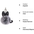thumbnail image 3 of Llavero de gato de piel artificial esponjosa de primera calidad, colgante de joyería de moda, accesorios para colgar en el bolso de niña, 3 of 3