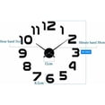 thumbnail image 2 of Reloj de pared grande moderno DIY, reloj de pared silencioso de metal con adhesivo de espejo 3D, reloj de pared de metal moderno para decoración del hogar y la oficina., 2 of 5