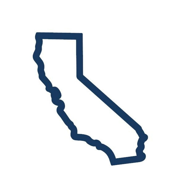State Map Outline California Vinyl Decal Sticker UV & Waterproof Bumper Window Laptop Automotive Water Bottle Gift accessories – NAVY 4.5"