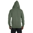 thumbnail image 2 of Men's Organic/Recycled Heathered Full-Zip Hooded Sweatshirt - MILITARY GREEN - L, 2 of 3