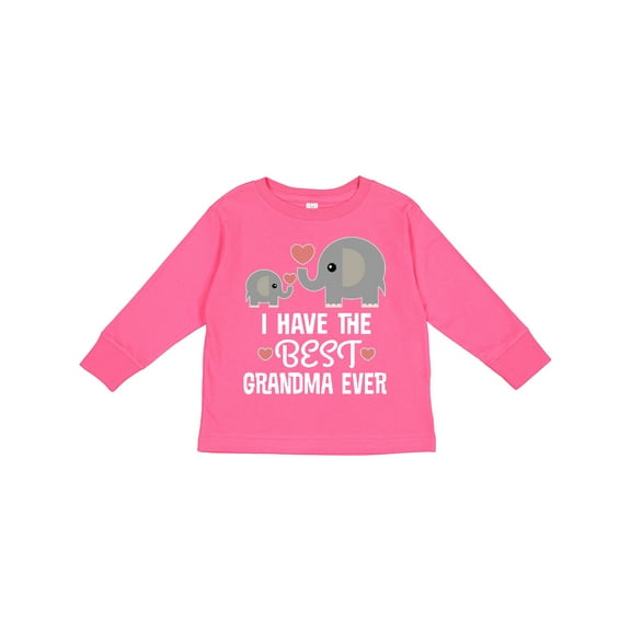 Inktastic Grandchild Best Grandma Ever Boys or Girls Long Sleeve Toddler T-Shirt