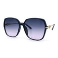thumbnail image 4 of Womens Oversized Butterfly Rectangle Fashion Rhinestone Arm Sunglasses All Navy, 4 of 7
