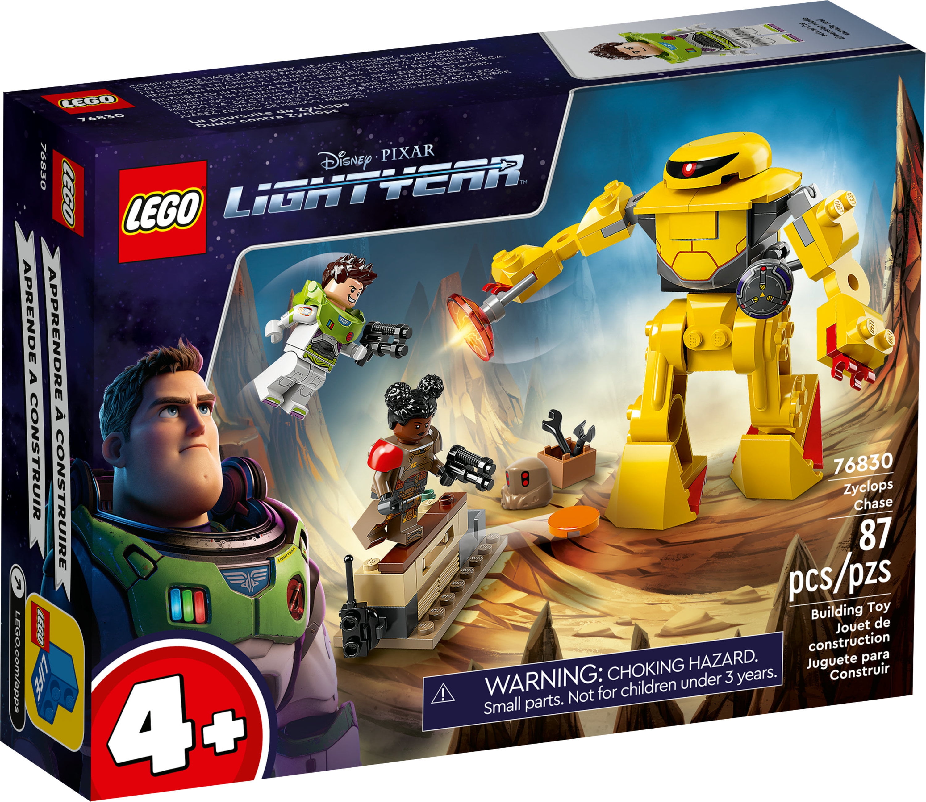 76830, Zyclops Lightyear for and Space LEGO Old Year Figure plus Action Toy Building Chase 4 and Disney Pixar\'s Kids Mech Buzz Robot Minifigure with