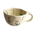 thumbnail image 3 of Taza de cerámica, taza de té, taza de la mañana, taza de agua vintage duradera, accesorios para fotos, taza de café Violeta, 3 of 9