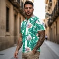 thumbnail image 3 of Yuyamidu Matching Couple Golf Shirts American Flag Golf Ball Sleeveless Golf Tank Tops for Women Men Athletic Golf Wear Green Palm Leaves Quick Dry Couple's Golf Apparel, Men's XL, 3 of 6
