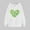 02-White, variant on DJskiyers Women's St. Patricks Day Hoodies Shamrock Clover Print Hooded Sweatshirts Paddy's Day Heart Graphic Casual Pullover Loose Holiday Tops